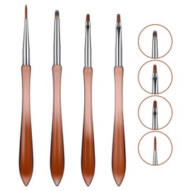 4PCS Nail Design Brushes Nail Paint Brush Art Flowers Drawing Pen Versatile Nailss Tools Brush Acrylic Painting for Petals Leaves and Intricate Art Designs