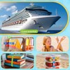 8 Pack Towel Bands for Beach Chairs Cruise Towel Clips