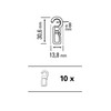 Gardinia Pencil Pleat Hooks For Curtain Rings, 10 Pack, Plastic,