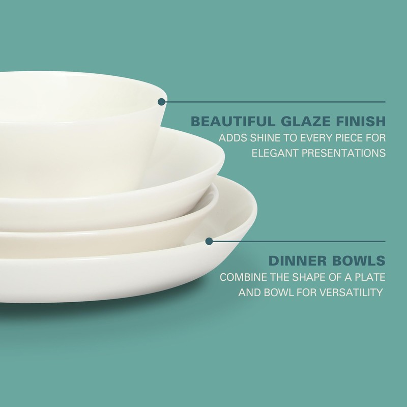 Gibson Home Summer Shades 16 Piece Plates and Bowls Dishes