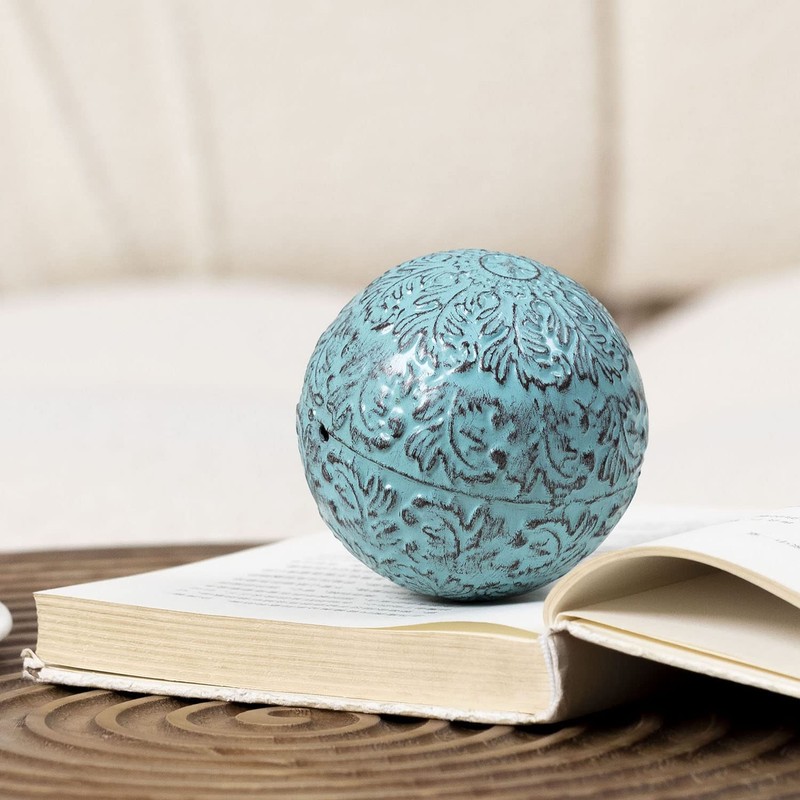 YiLifebes Metal Ball Table Decor Table Decoration Ball Distressed Iron