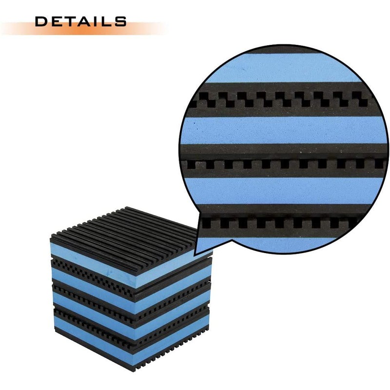 Air Jade Rubber Anti-Vibration Pads, 4 Pack 2" x 2"
