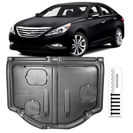 Mud Flaps Engine Guards for Hyundai Sonata 2011 2012 2013 2014 Front Engine Splash Shield Guards Suitable for Sonata Under Engine Cover Directly Replace Original One Black