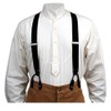 Historical Emporium Men's Canvas Y-Back Button End Suspenders Black