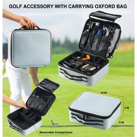 On-Course Golf Accessories Golf Gifts for Men & Women, Indoor and Outdoor Golf Essentials Sets with Oxford Bag, Golf Tees, Rangefinder, Golf Towel,Golf Club Brush