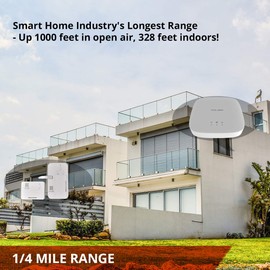 Smart 100% Universal Garage Door Opener Controller and Garage Door Sensor Works with Alexa IFTTT, Alkaline Battery Powered, No Wires No Tools Need Just Peel and Stick Install in Seconds, Hub Included