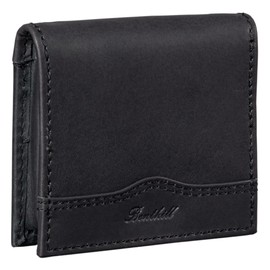 Benthill Genuine Leather Coin Purse - Viennese Box for Coins - Leather Coin Purse, black, coin purse