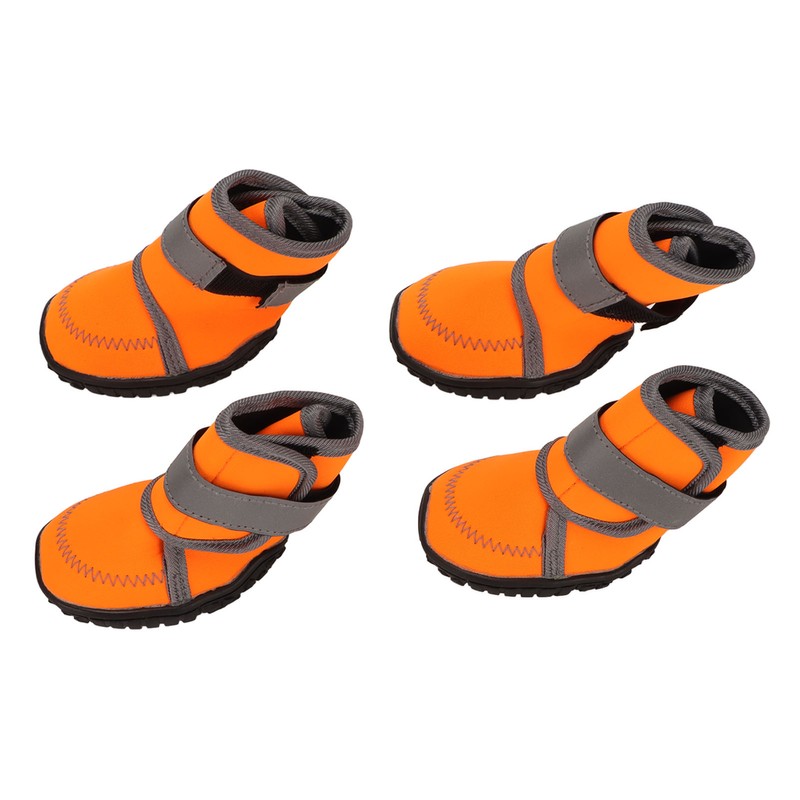 4pcs Dog Boots Soft Rubber Waterproof Pet Dog Paw Protector