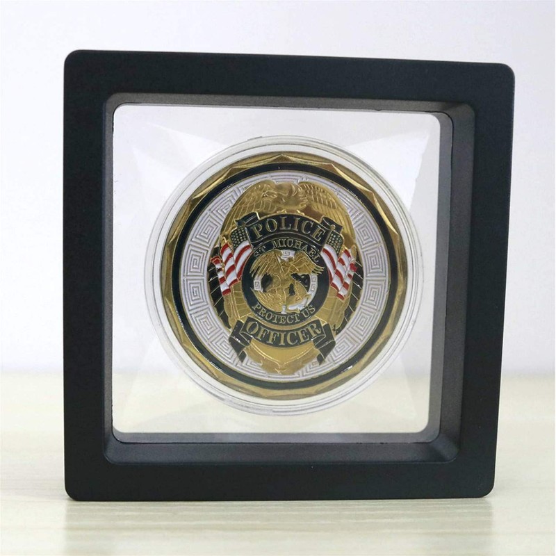 Challenge Coin Holder, Single Coin Display Case, 3D Floating Clear