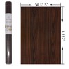 TOTIO Extra Wide Wood Grain Contact Paper Dark Brown 31.5x157in
