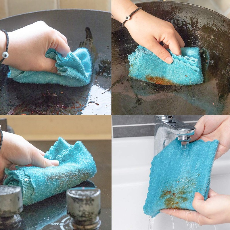 Xinrjojo Microfiber Dish Cloth for Washing Dishes Dish Rags Kitchen