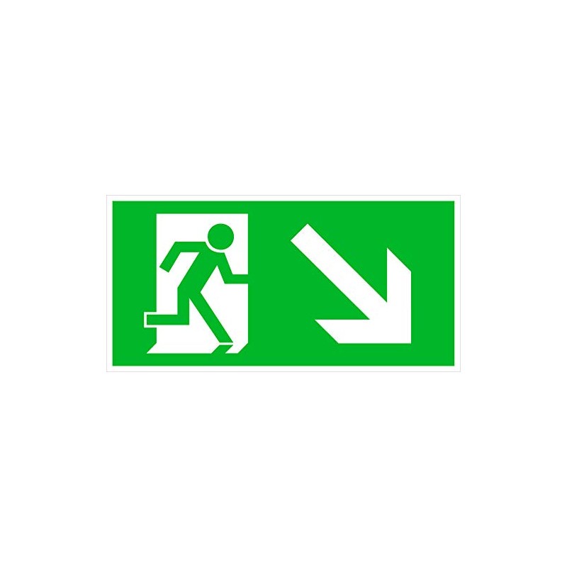 Emergency Exit Sign, Rescue Marking, Very Stable (Emergency Exit Stairs