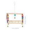 Sosoport Bird Swing Toy Wooden Bead Bridge Large Parrot Swing