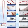 Red Lanyards for ID Badges 10 Pack with ID Holder,