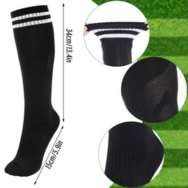 Kids Soccer Socks Soccer Shin Guard Sleeves Athletic Socks with Shin Guard Straps for Youth Boys Girls Football Baseball Softball Training