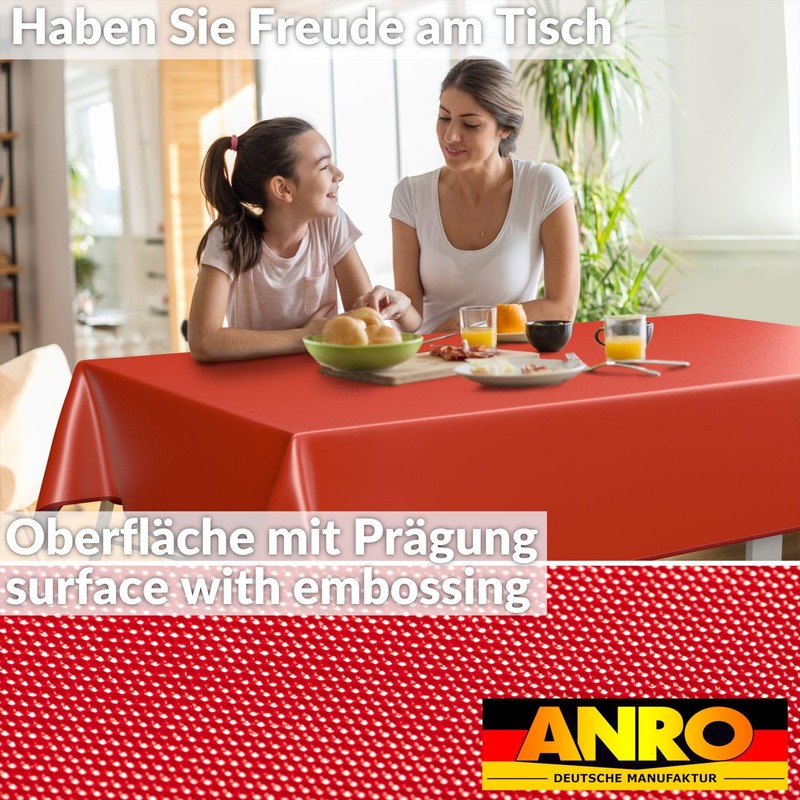 ANRO Oilcloth Tablecloth, Washable, Oilcloth, Garden Tablecloth, Outdoor, Indoor, 100