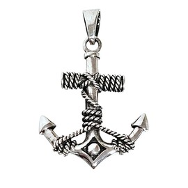 Silver Anchor Pendant Necklace for men and Women | Men's Sterling Silver Pendant | 925 Silver Anchor Pendant Necklace for Seaman, Men and women