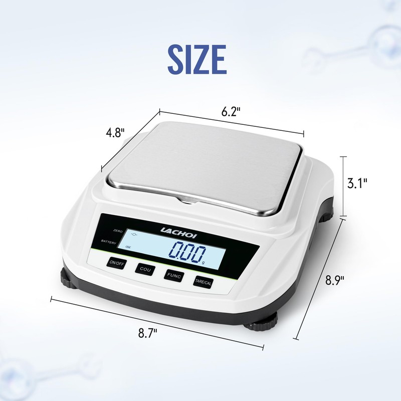 LACHOI Lab Scale 0.01gx2000g Precision Scale Analytical Balance 0.01g Accuracy