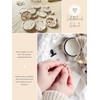 JoliCoon 3 Envelopes A6 Dark Red with Gold Foil and