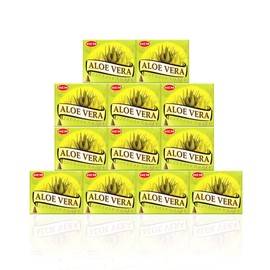 Aloe Vera - Case of 12 Boxes, 10 Cones Each - HEM Incense From India