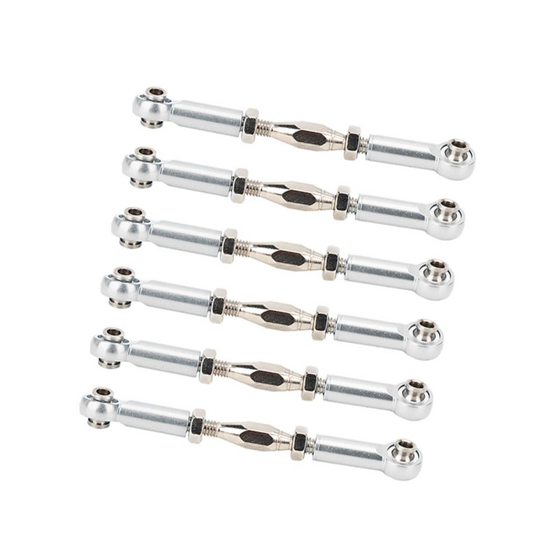 6Pcs Aluminum Alloy Adjustable Push RodsTurnbuckle Rod Linkage Accessories for