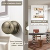 Probrico 6 Pack Door Knobs Interior Antique Brass, Closet Door