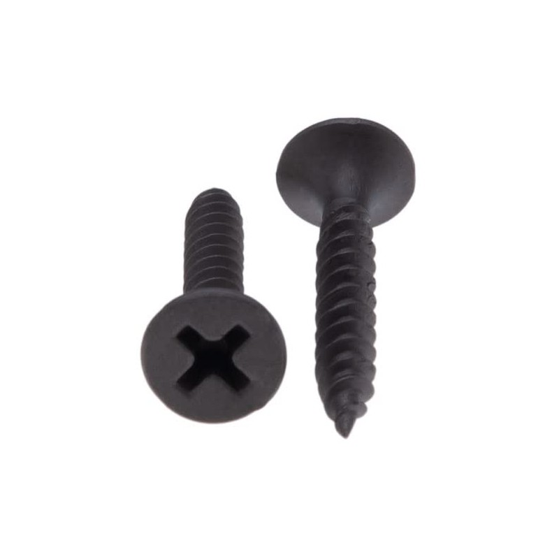 3.5 x 45 mm Drywall Black Screws, Plaster Hoods, Self-Tapping