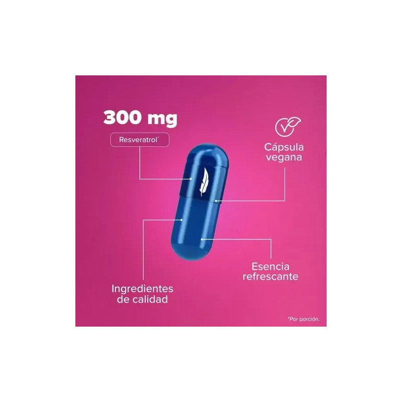 Suplemento Alimenticio Birdman Resveratrol 62 Cápsulas Sin Sabor