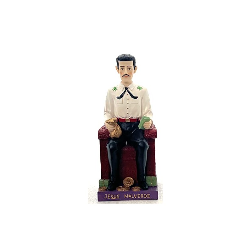 Bust of Jesus Malverde Sinaloa Figurine Mexico Estatua Figure10 Inch