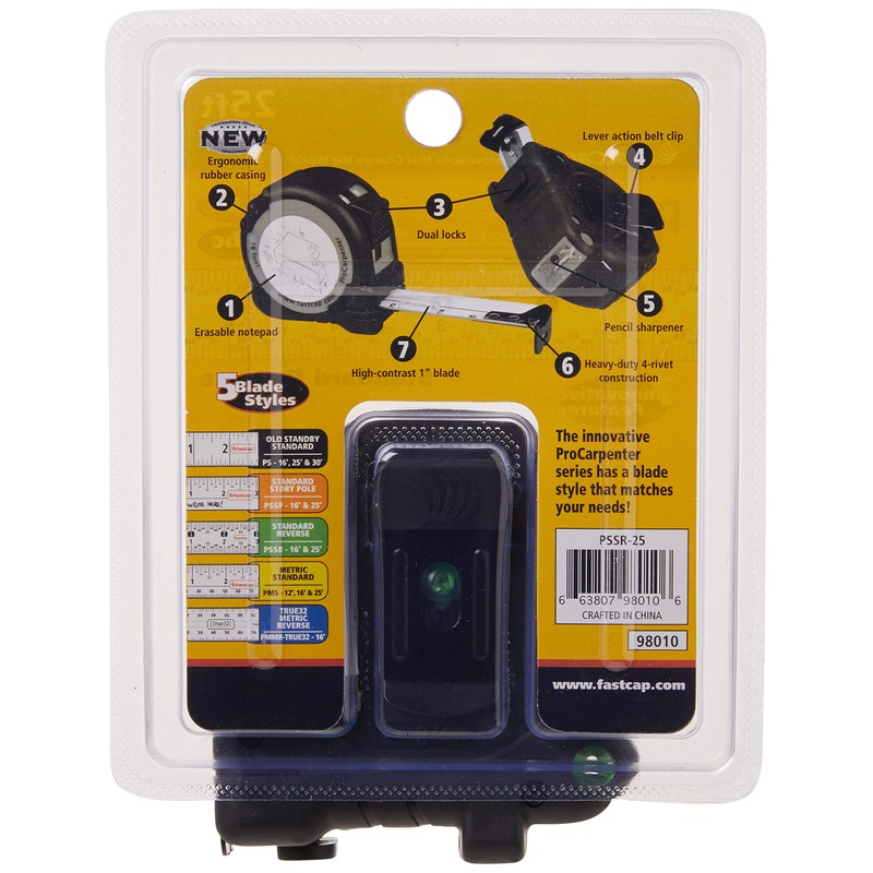 Fastcap PSSR-25 25-Foot ProCarpenter Lefty/Righty Standard Measuring Tape
