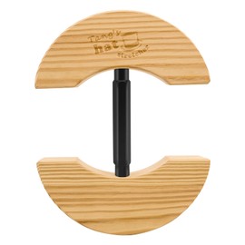 Tang's Wooden Hat Stretcher - Adjustable Turn Buckle Hat Shaper, Unisex, One Size Fits All (Black, Small)