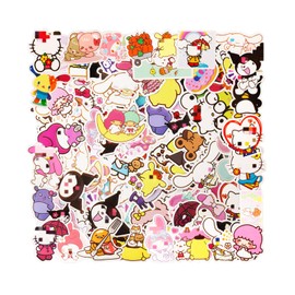100Pcs Stickers for Children, Cute Kitty Stickers, Kawaii Stickers for Kids Party Bags Filler, Waterproof Vinyl Stickers for Laptop, Skateboard, Scrapbooking, Bedrooms