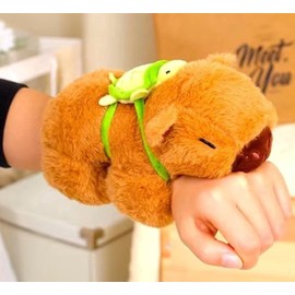 Capybara Snap Bracelet Children, Capybara Plush Toy, Capybara Cuddly Toy Snap Bracelet Gifts, Capybara Plush Toy Swatter Bracelet, Stuffed Toy, Capybara Snap Bracelet, Capybara Plush for Girls and