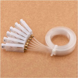 for Epson XP600 TX800 Ink Damper Filter 2meter 6 Color Ink Tube Hose Pipe Pipe line with Square Damper Screw Nuts oring