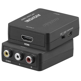 auvisio HDMI Converter: AV RCA to HDMI Adapter Upscale to Full HD 1080p 60fps (AV to HDMI Converter, RCA to HDMI, Video Recorder)