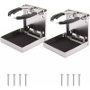 Amarine Made 2X Stainless Steel Adjustable Folding Cup Drink Holder
