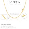 koperin Cross Necklace for Women-Dainty 14K Gold Plated Cute Sideways