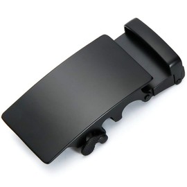 RTGGSEL Men's Black 40mm Adjustable Ratchet Belt Buckle Only Automatic Leather Belt Buckle Replacement (28)