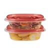 Rubbermaid TakeAlongs Square Food Storage Containers, 2.9 Cup, Tint Chili,