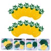 VILLFUL Tropical 2 Pack Pineapple Leaf Banners Hawaiian Themed Decorations