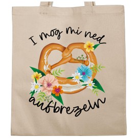Shirtracer - Cotton Bag - Compatible with Oktoberfest Bag - I Mog Mi Ned Aufprezeln! - Black, 1 natural white