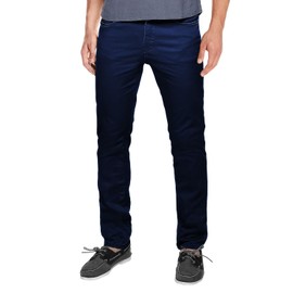 Match Pantalones de trabajo para hombre con corte recto y frente plano, 8135 Blue, 36