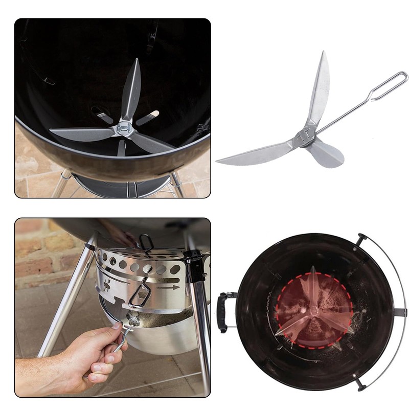 Xiciki 22-1/2 Inch One-Touch Cleaning System Kit for Weber, Thickened
