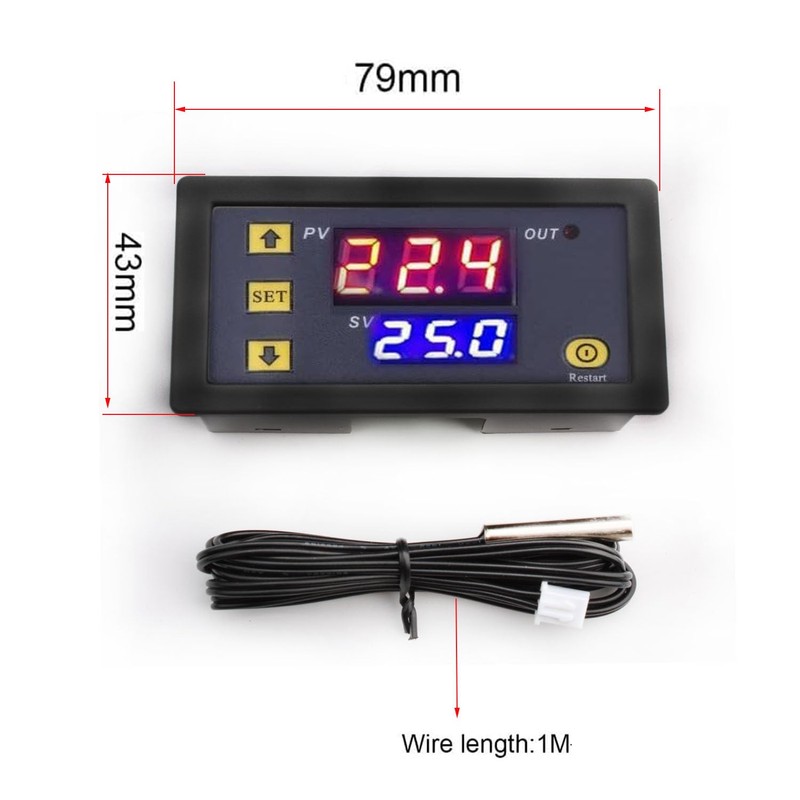 VISSQH 1 x 12 V 20 A digital thermostat, W3230