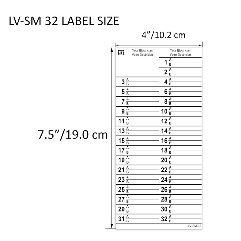 Littversions 32 Circuits 2 Pack Vinyl Circuit Breaker Panel Directory