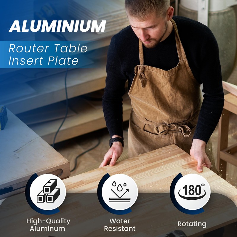 Elestoria Aluminum Router Table Insert Plate | Router Flip Plate