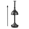 mDesign Plastic Toilet Plunger with Lift & Lock Cover Set,