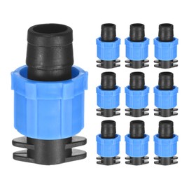 M METERXITY 10-Pack Drip Irrigation Barbed Locking Fittings, 5/8 Inch Tubing End Caps Connector Plastic Coupling for Greenhouse/Aquarium/Garden Watering System, Drip Irrigation Parts