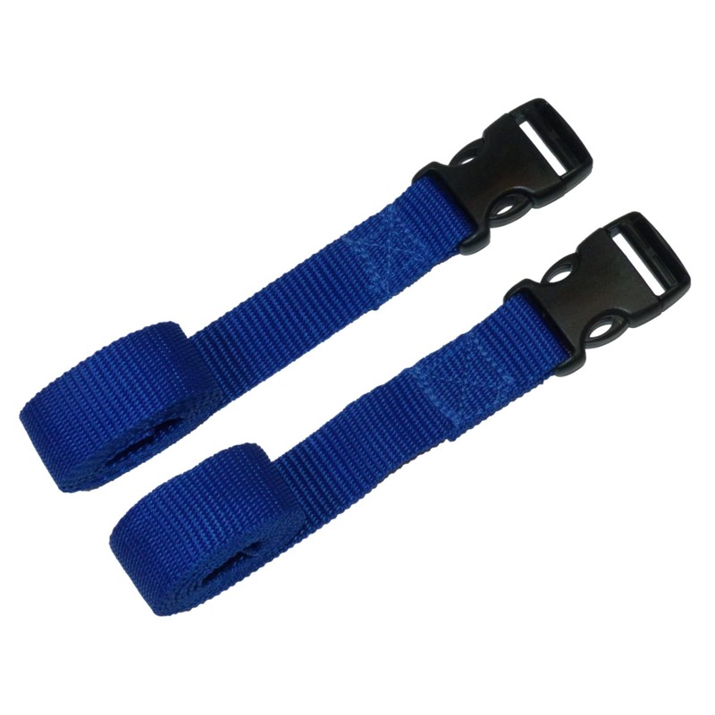 Webbing Strap with Quick Release Buckle, Pack of 2 (Blue,