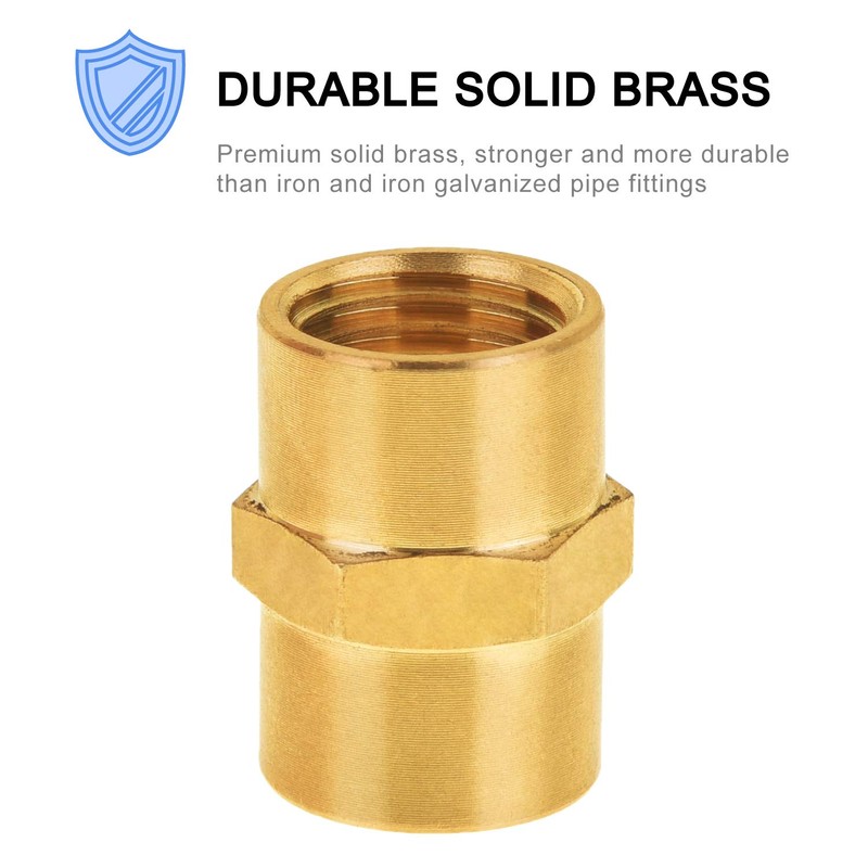 Pipe Fitting, SUNGATOR Brass Air Fitting, Coupling, 1/4" x 1/4"
